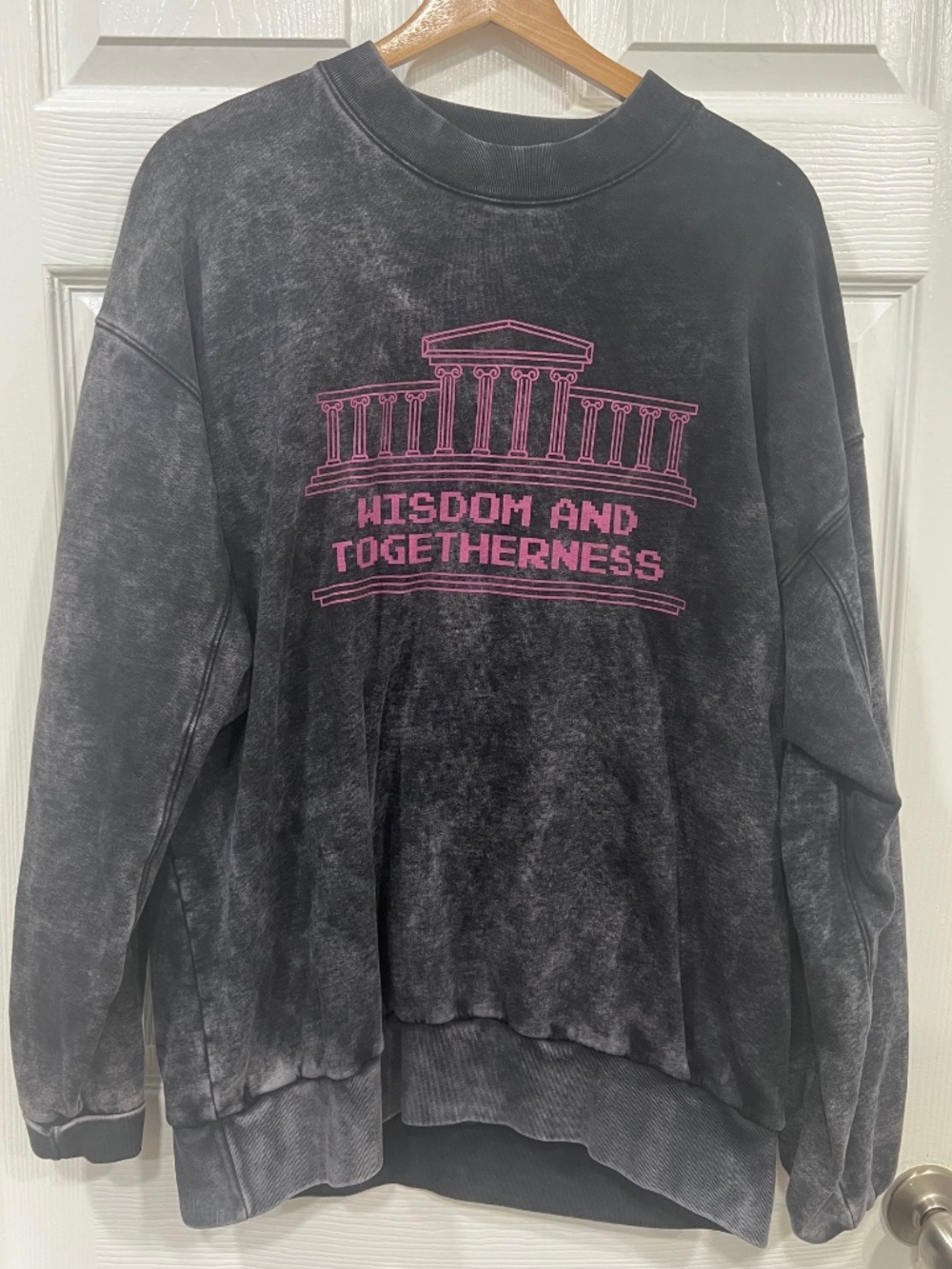Aries Wisdom and Togetherness Acid Wash Sweatshirt